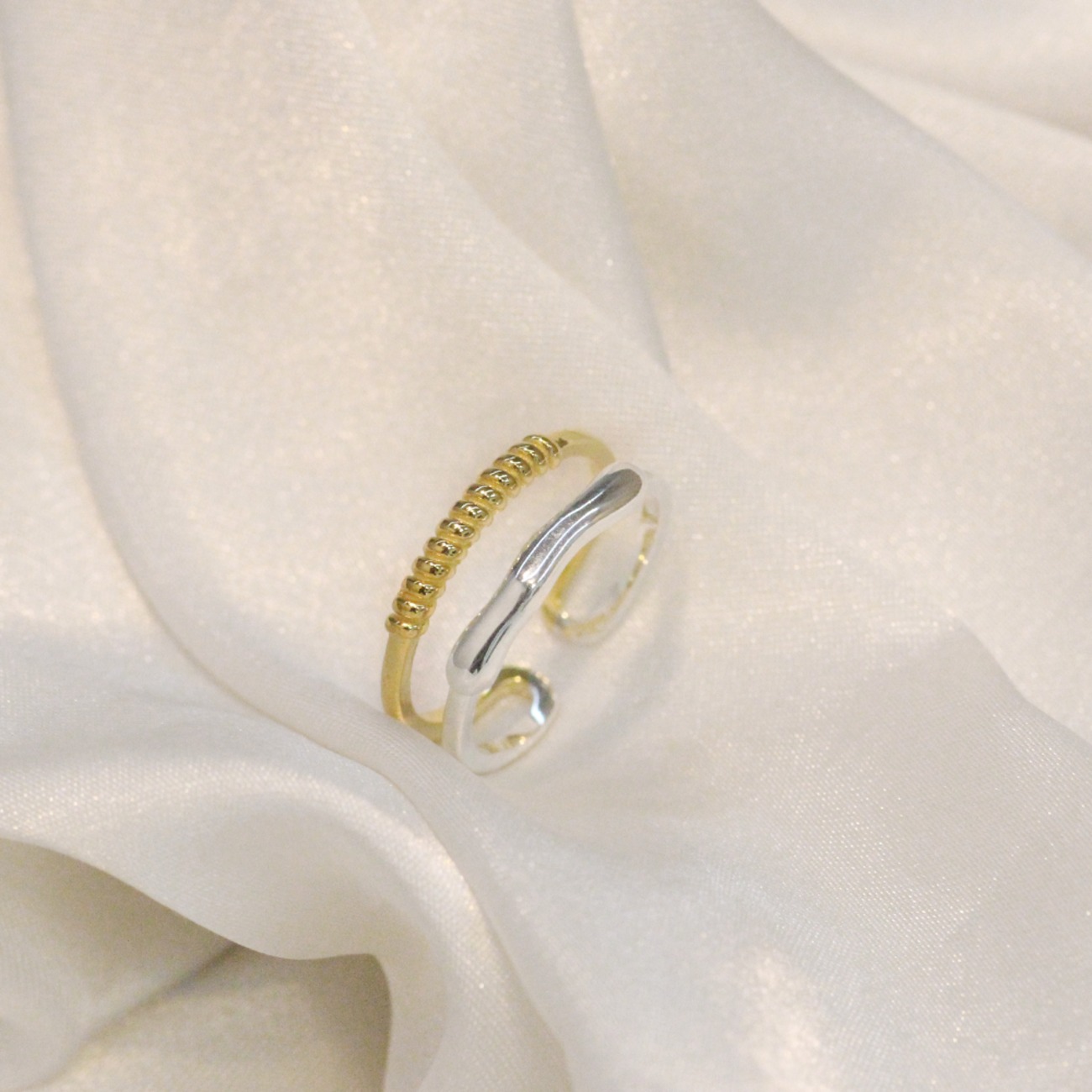 벨라블랙 텍스처 랩 반지 Texture Wrap Ring sliver925